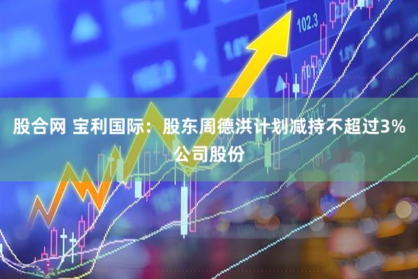 股合网 宝利国际：股东周德洪计划减持不超过3%公司股份