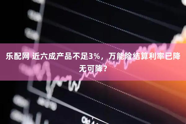 乐配网 近六成产品不足3%，万能险结算利率已降无可降？